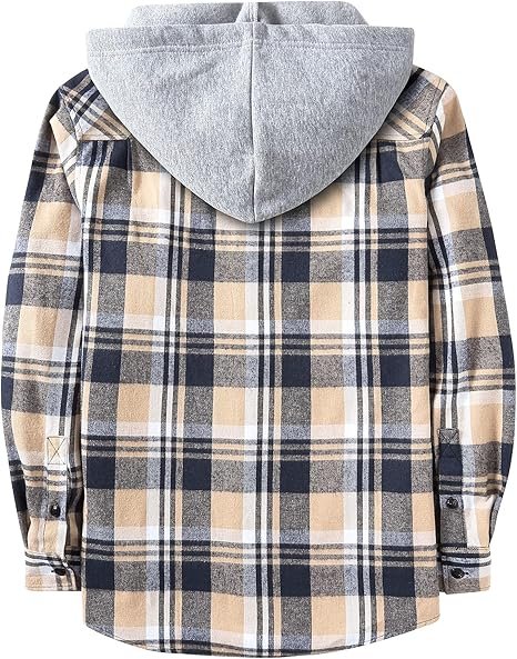 زيتي قمصان بقلنسوة للرجال من الفلانيل