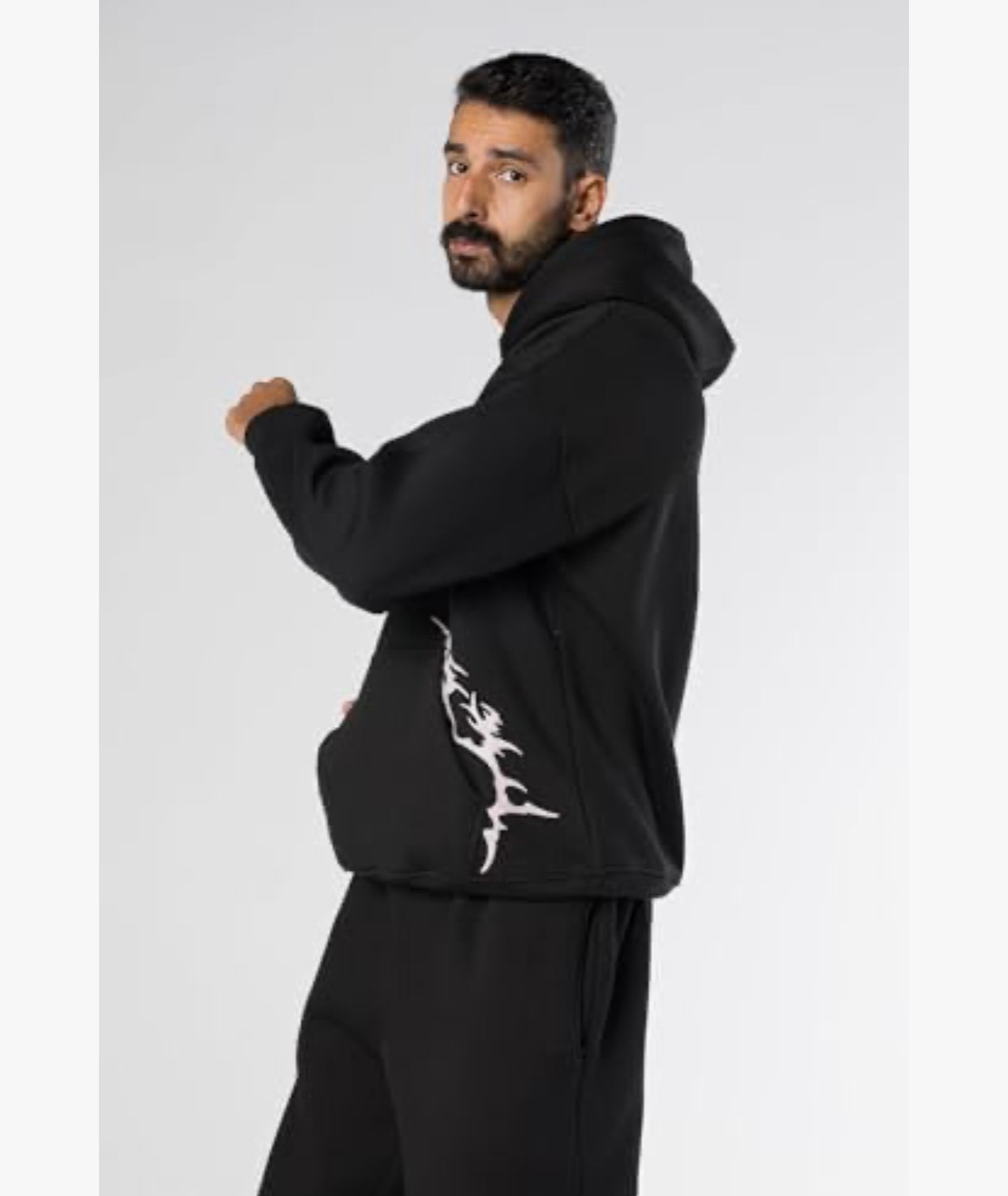 سوي تشيرت بغطاء للرأس للجنسين مطبوع ومميز